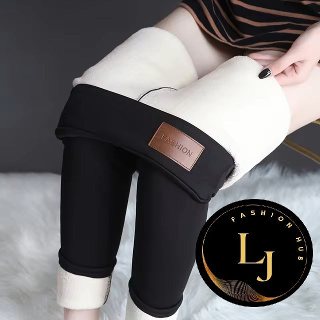 Women Lamb Fleece Legging Seamless High Waist Thick Thermal Legging Fashion Winter Warm Female Tights Insulated Pantalon Pants