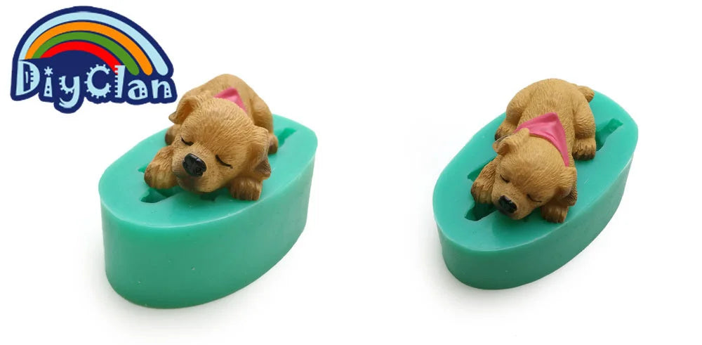 13 Dogs Shape Silicone Fondant Cake Decorating Mold Corgi Bulldog Chocolate Polymer Clay Mould Animal Cake Tool For Bakeware