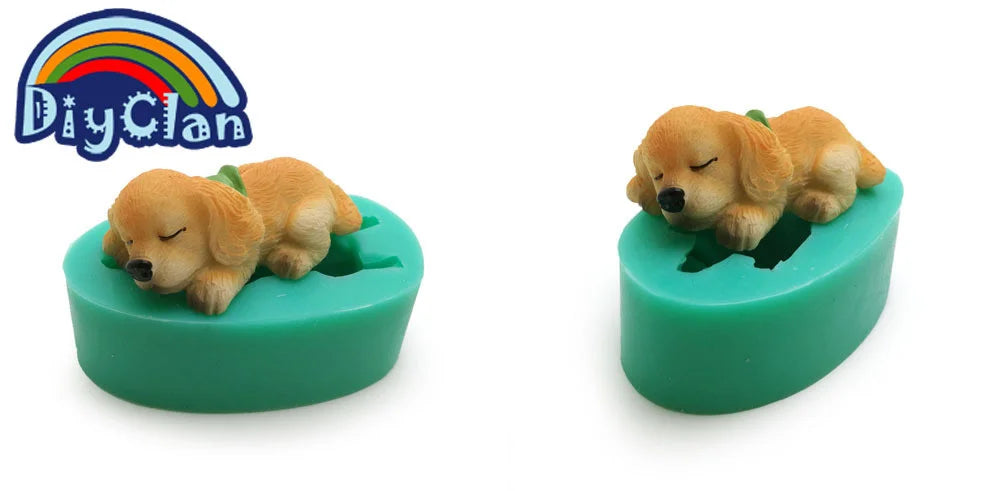 13 Dogs Shape Silicone Fondant Cake Decorating Mold Corgi Bulldog Chocolate Polymer Clay Mould Animal Cake Tool For Bakeware