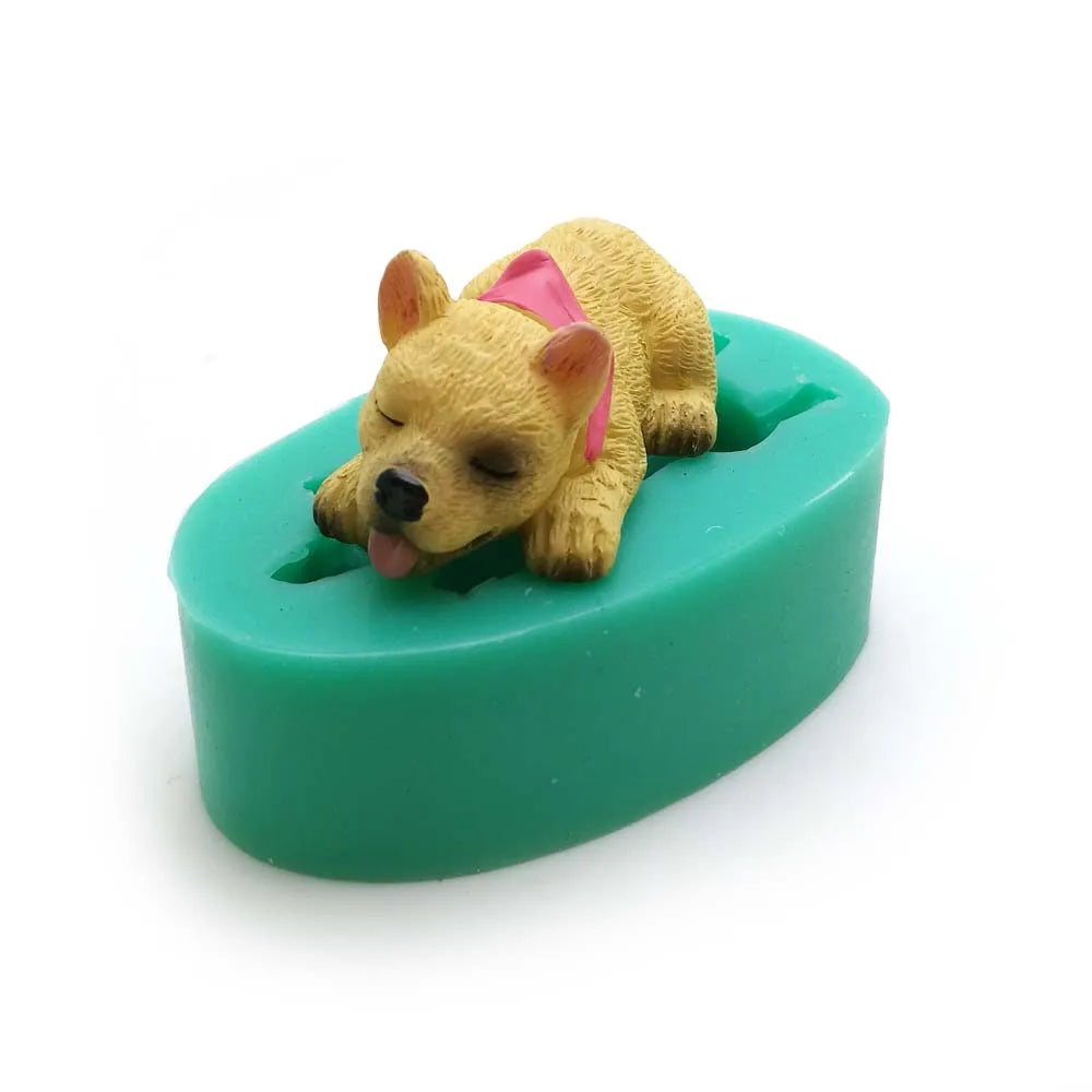 13 Dogs Shape Silicone Fondant Cake Decorating Mold Corgi Bulldog Chocolate Polymer Clay Mould Animal Cake Tool For Bakeware