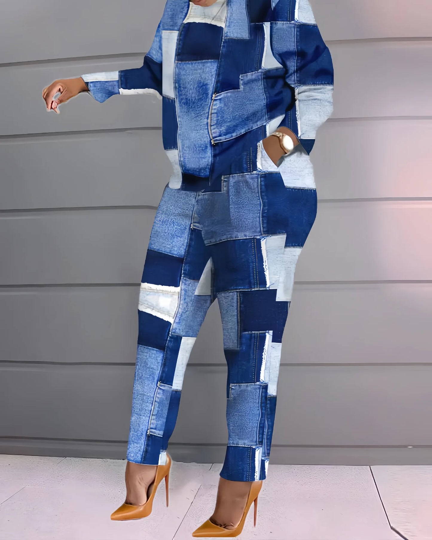Autumn Casual Printed 2 Piece Outfit Women Fashion Sport Two Piece Set Long Sleeve T Shirt Tops Pants Suit Women Tracksuit Sets.