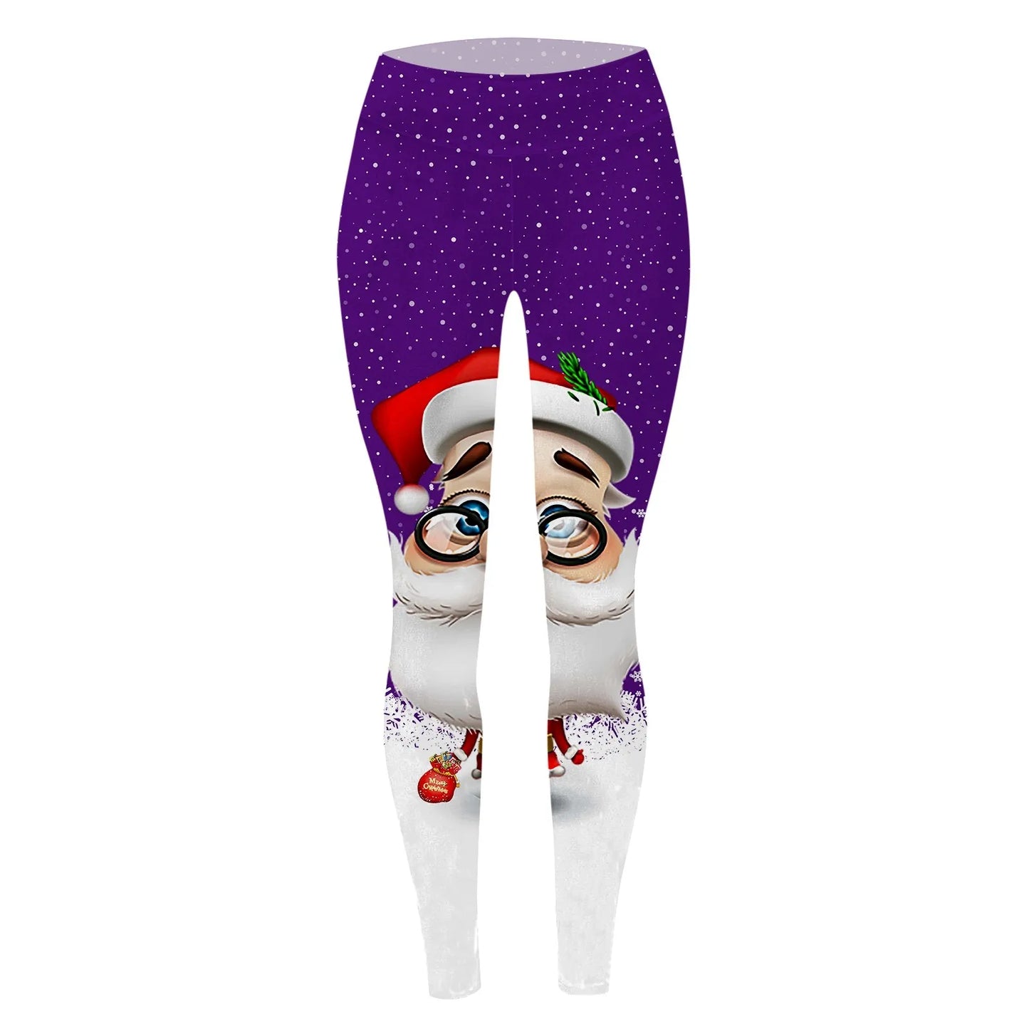 Christmas Leggings Sexy Funny Santa Claus Pinrt Leggings High Waist Yoga Pants Novelty Stretch Leggins Work Out Sports Tight