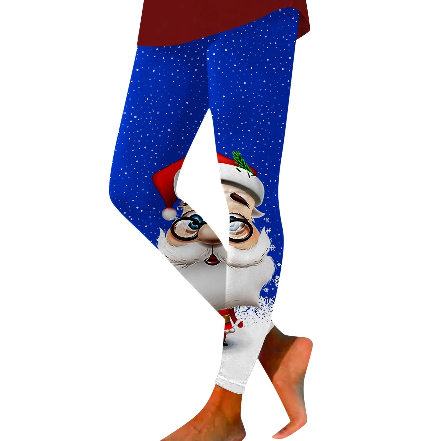 Christmas Leggings Sexy Funny Santa Claus Pinrt Leggings High Waist Yoga Pants Novelty Stretch Leggins Work Out Sports Tight