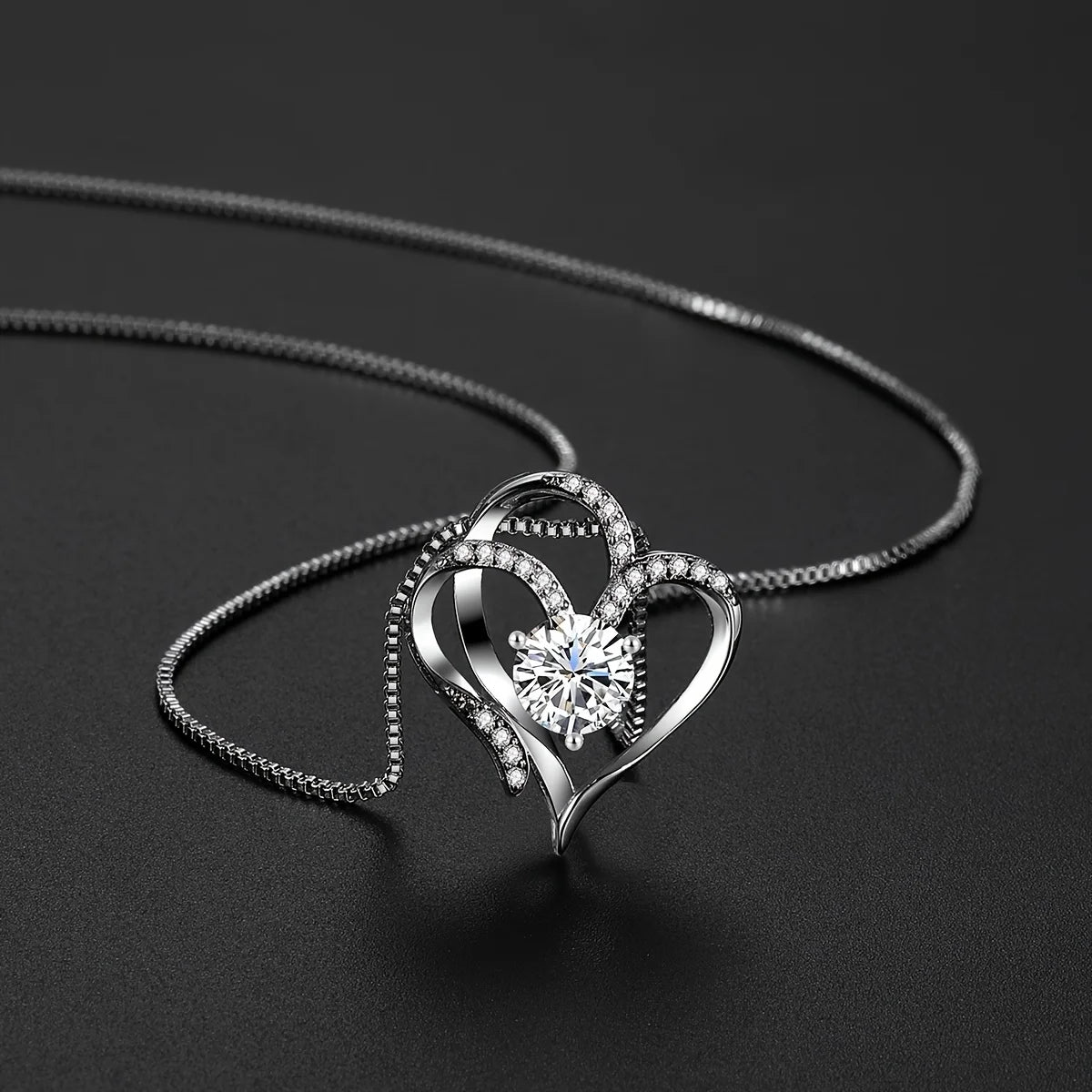 Exquisite Simulation Rose Box & Heart Necklace - Perfect for Women - Anniversary, Birthday, Christmas, Mothers Day Gifts