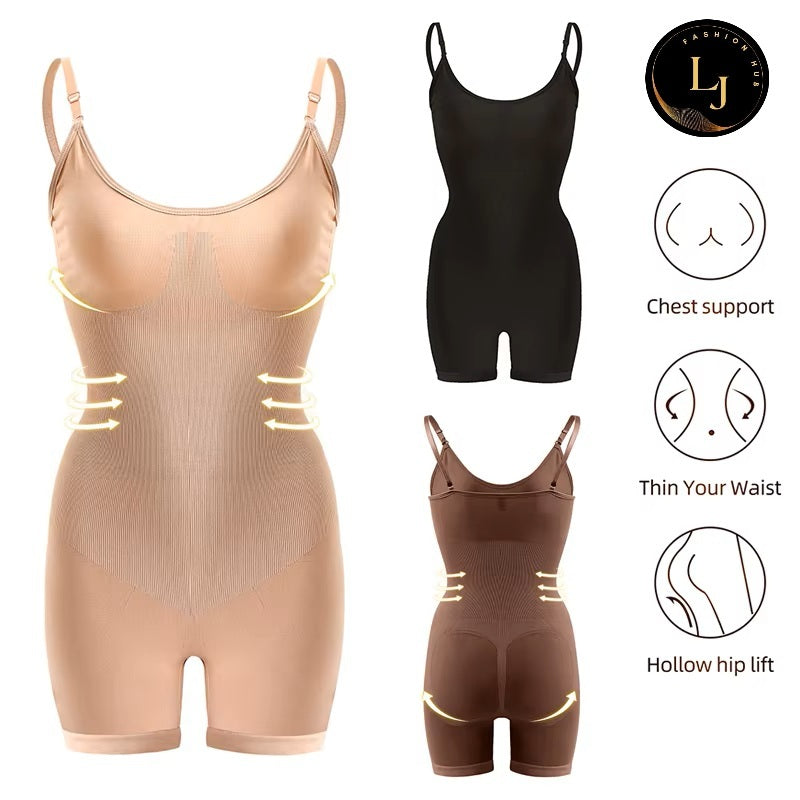 Seamless Bodysuit Compression Open Crotch Shapewear Women Push Up Fajas Colombianas Corset Slimming Butt Lifter Full Body Shaper