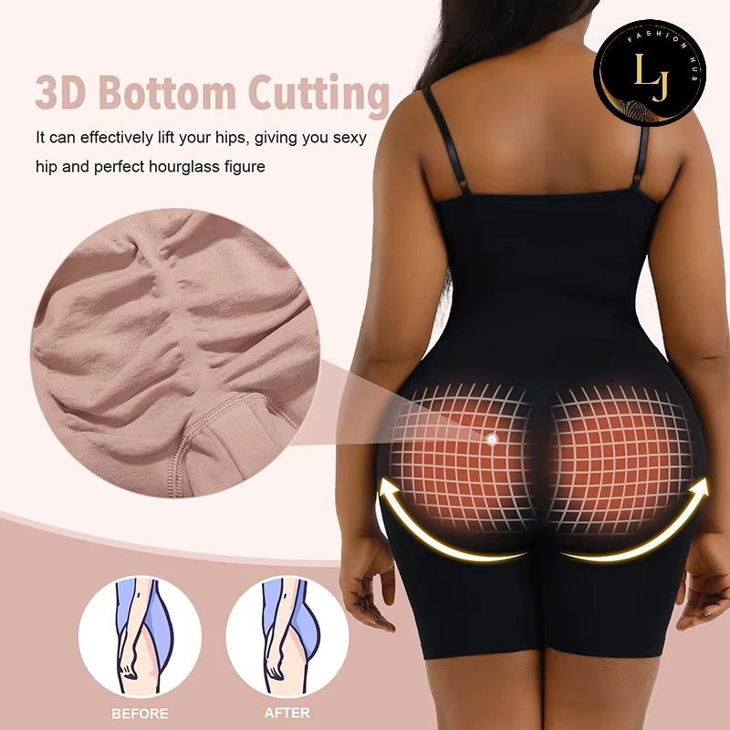 Seamless Bodysuit Compression Open Crotch Shapewear Women Push Up Fajas Colombianas Corset Slimming Butt Lifter Full Body Shaper