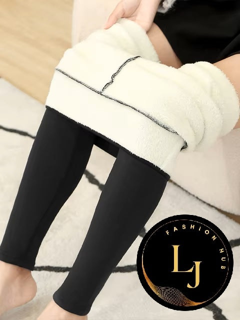 Women Lamb Fleece Legging Seamless High Waist Thick Thermal Legging Fashion Winter Warm Female Tights Insulated Pantalon Pants