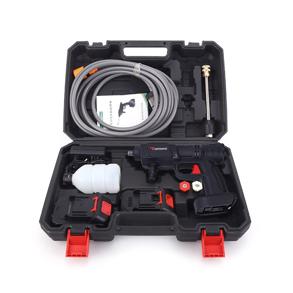 Cordless High Pressure Washer Portable With Nozzle Rechargeable 2 Battery, Handheld Car Washer Gun For Car Cleaning&Garden Watering, Portable Storage Box Included