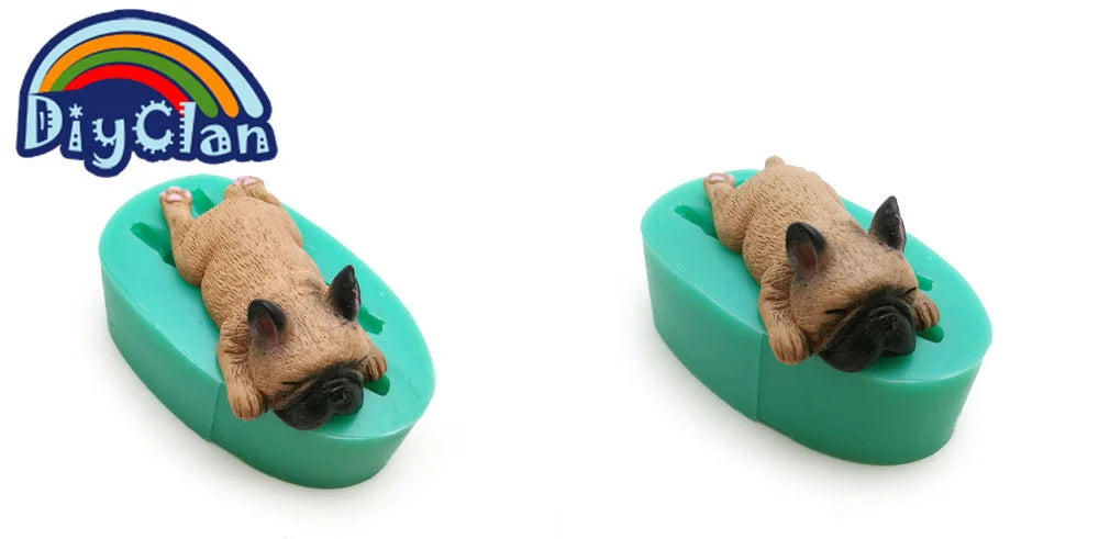 13 Dogs Shape Silicone Fondant Cake Decorating Mold Corgi Bulldog Chocolate Polymer Clay Mould Animal Cake Tool For Bakeware