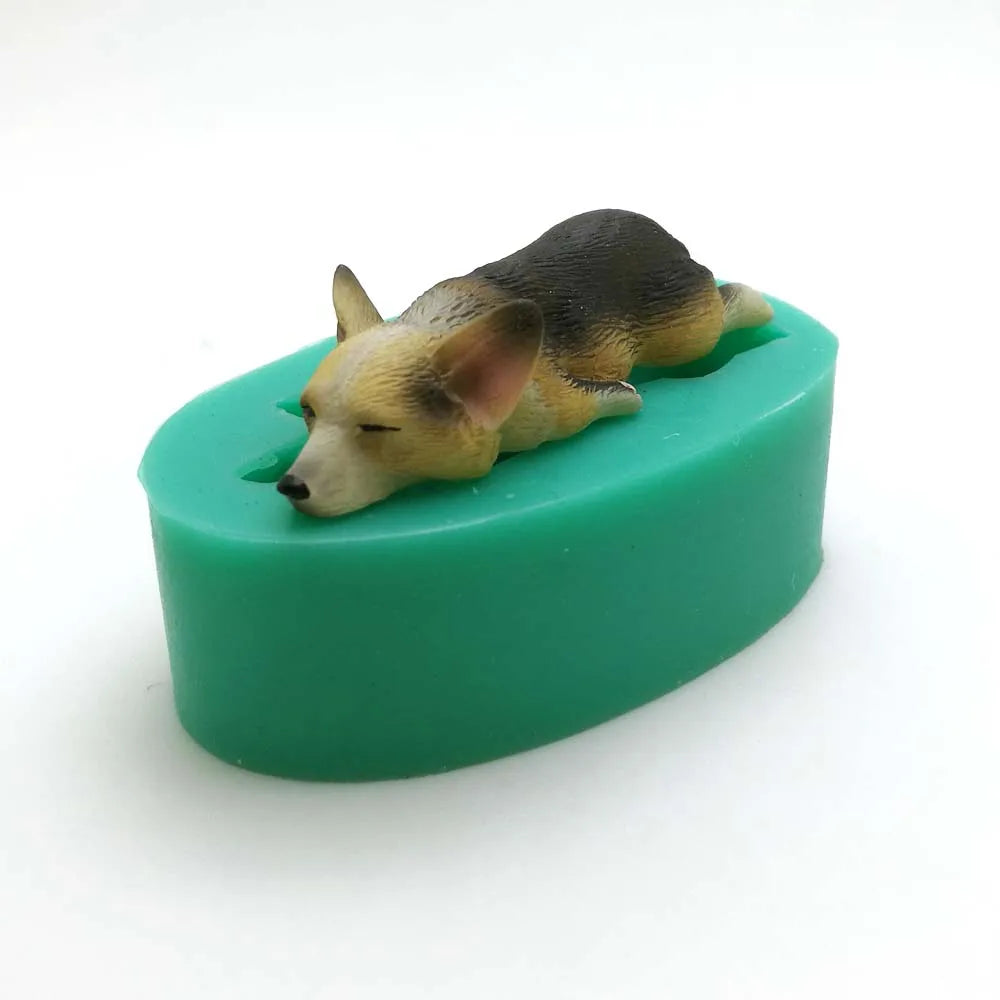 13 Dogs Shape Silicone Fondant Cake Decorating Mold Corgi Bulldog Chocolate Polymer Clay Mould Animal Cake Tool For Bakeware