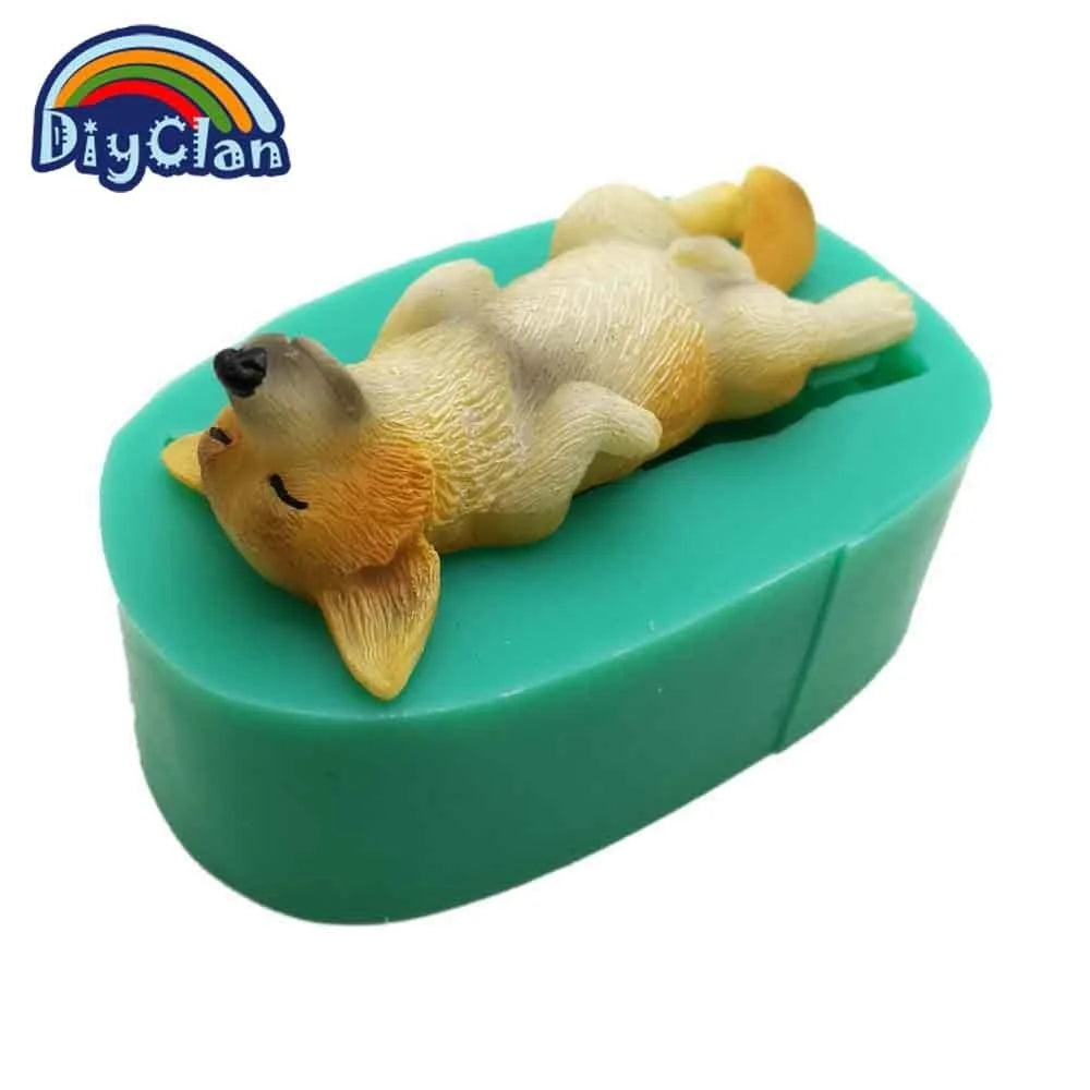 13 Dogs Shape Silicone Fondant Cake Decorating Mold Corgi Bulldog Chocolate Polymer Clay Mould Animal Cake Tool For Bakeware