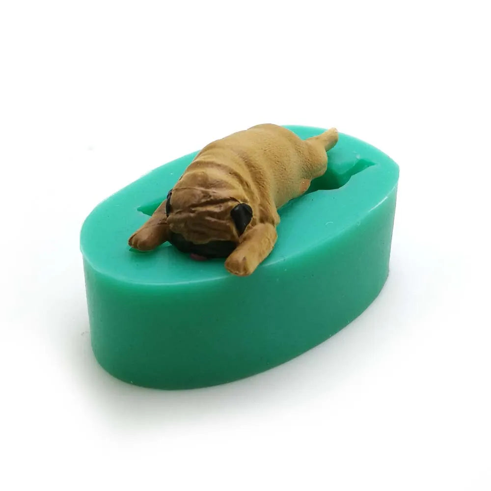 13 Dogs Shape Silicone Fondant Cake Decorating Mold Corgi Bulldog Chocolate Polymer Clay Mould Animal Cake Tool For Bakeware