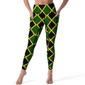 Jamaican Flag Yoga Pants Sexy Green Yellow Printed Leggings High Waist Gym Leggins Lady Funny Stretch Sports Tights