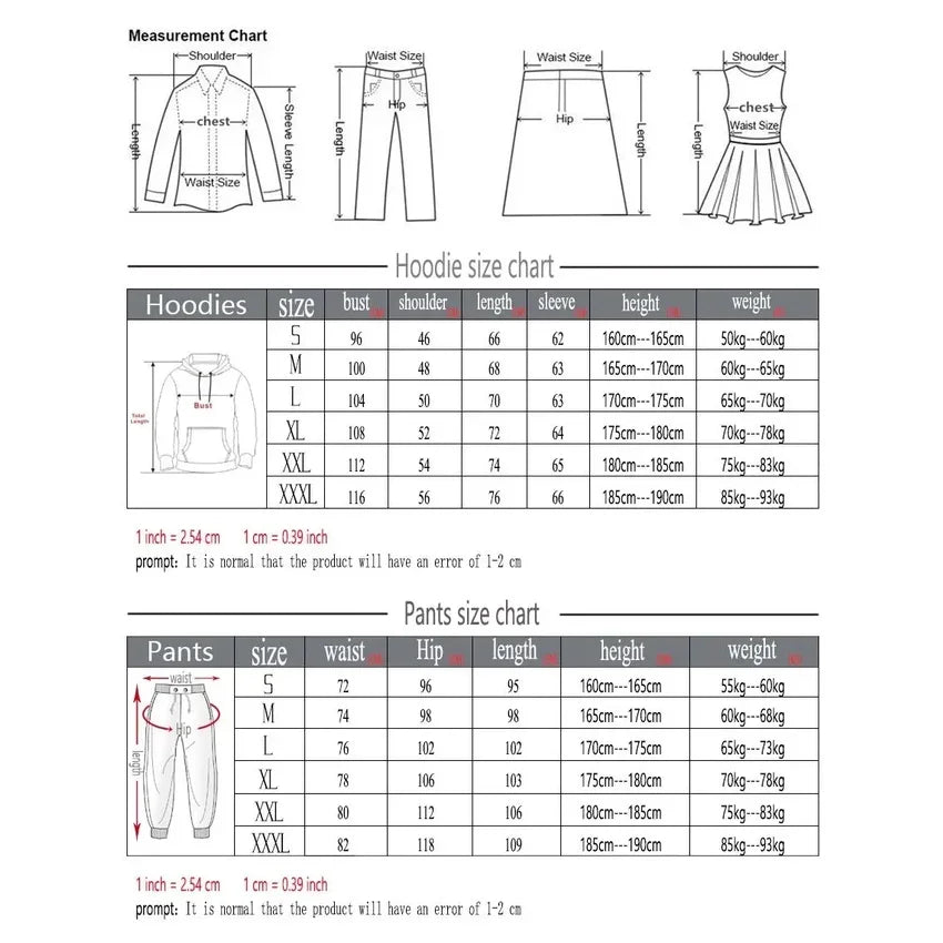 Autumn and winter new men's and women's hooded sweatshirts and pants 2-piece outdoor fashion jogging men's casual sportswear set
