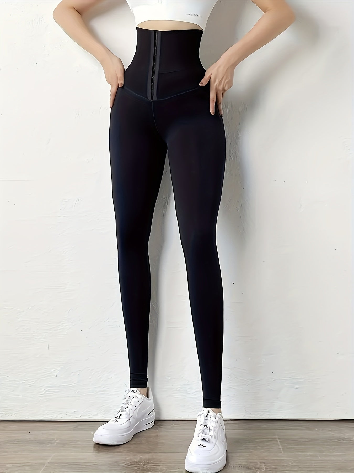 3pcs Women'S High-Waisted Leggings with Button Detail - Black, Gray, Green - Stylish Cropped Pants for, Cycling & Casual Wear, Comfortable & Durable, Leggings | Button Detail Pants | Smooth Texture Fabric